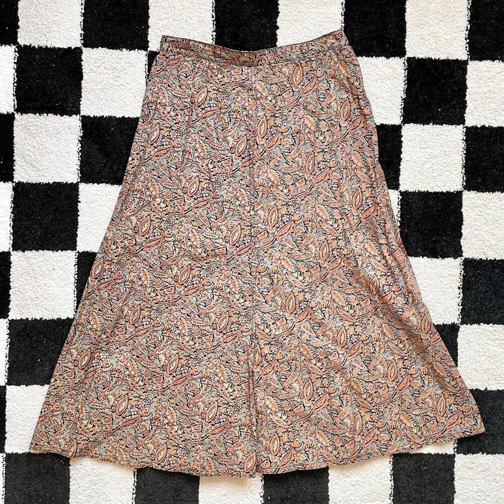 Vintage 80s Paisley Skirt One Of A Kind